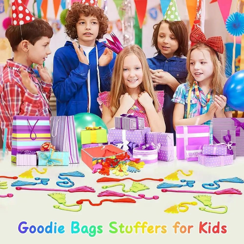 Stretchy Foot Toy 10X Retractable Foot Novelty Amusements Elastic Pinching Game For Birthday Goodie Bag Stuffers Classroom