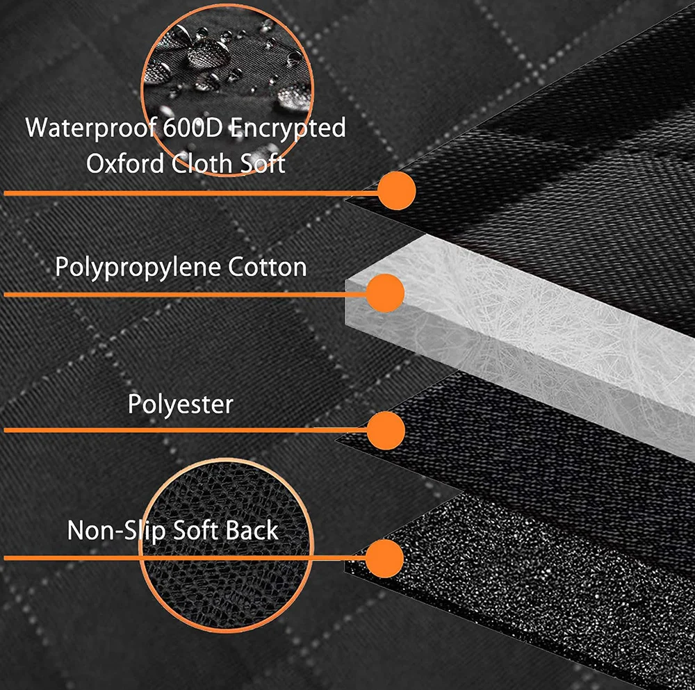 Universal Waterproof Dog Car Seat Cover for Back Seat Pet Car Seat Cover with Mesh Window Double-Layer Thickening Anti-Dirty