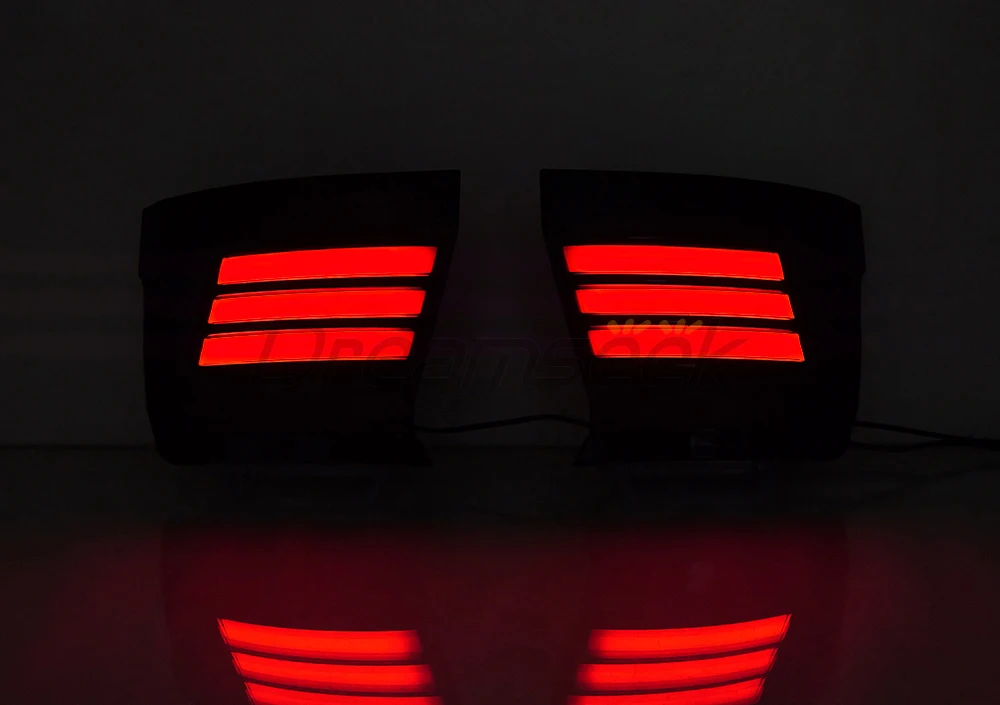 Pair LED Rear Bumper Brake Tail Light for Toyota Land Cruiser Prado LC250 J250 2024+ Reflector Lamp with Dynamic Sequential Turn