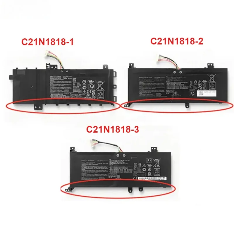 NEW C21N1818-1/2/3 Laptop Battery For ASUS VivoBook 15 X512DA X512JA X512FJ X512FL X512J F512FA F512DA F512JA F512FB F512FJ