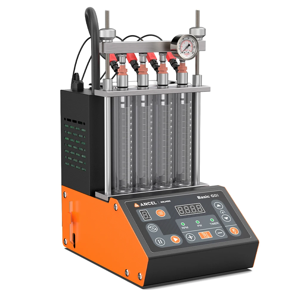 ANCEL ANJ400 GDI Auto Car Ultrasonic Fuel Injector Cleaner Tester Leak Test Machine 4-Cylinders EFI FEI Cleaner Test Cleaner