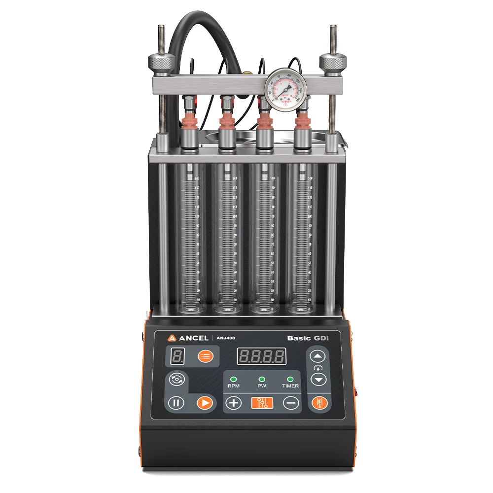 ANCEL ANJ400 GDI Auto Car Ultrasonic Fuel Injector Cleaner Tester Leak Test Machine 4-Cylinders EFI FEI Cleaner Test Cleaner