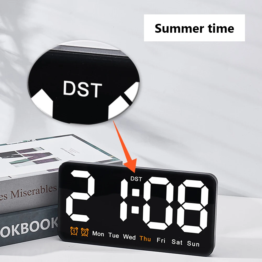 LED Digital Wall Clock Large Display Digital Alarm Clock for Living Room Office Classroom Gym Shop Decoration