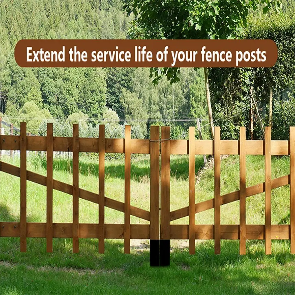 Fence Pole Wrap 8x Waterproof Rot Protector 42.5x26.5cm/16.73x10.43 Inch Self-adhesive Protection Cover Outdoor Protective