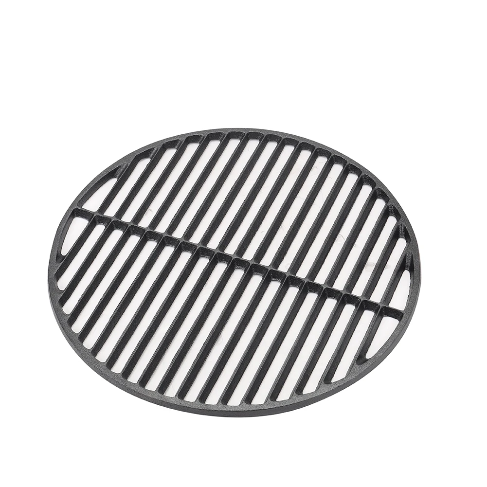 Voltsify Circular Cast Iron Grilling Grate, Dual Side Grid for BBQ Searing Vegetables, Fruits and Meats