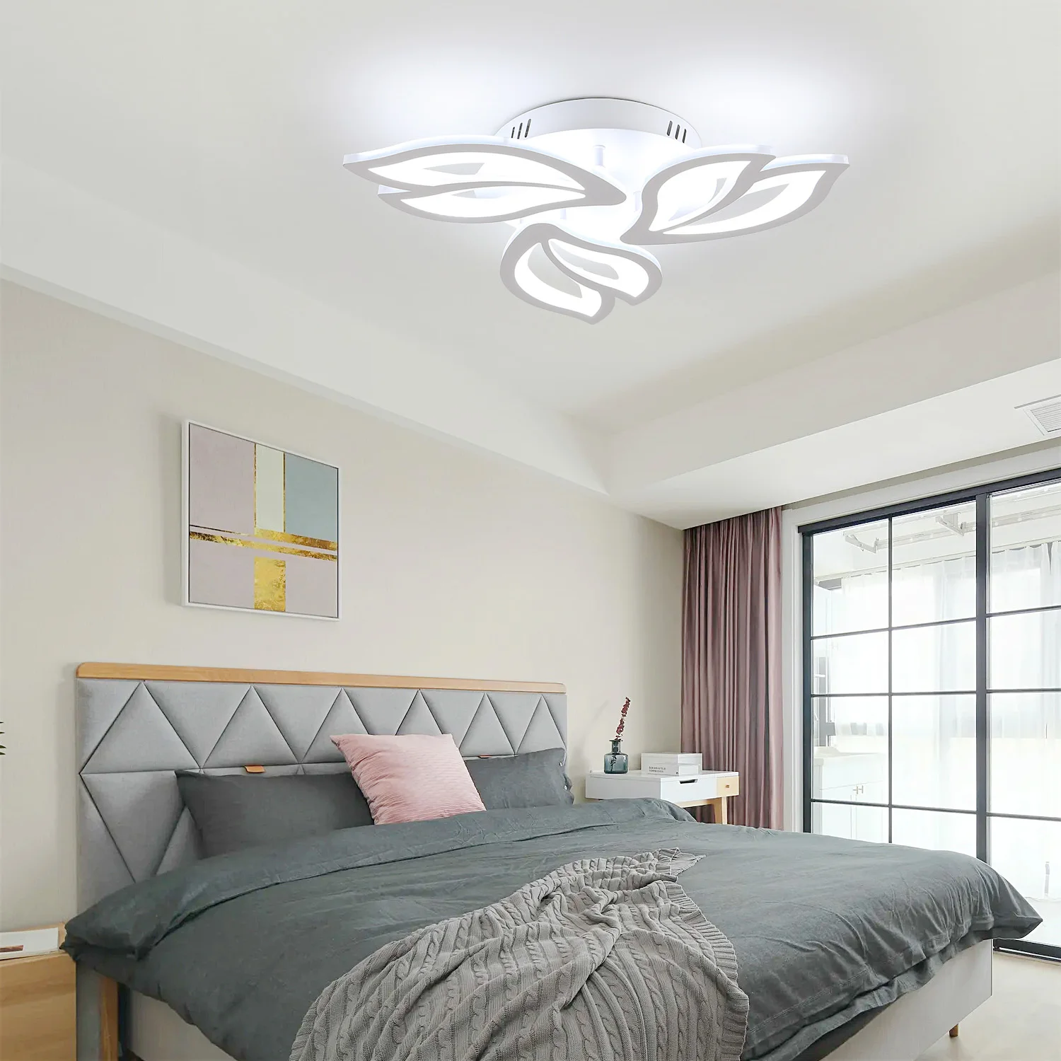 3 Heads Petal LED Ceiling Light, Modern LED Ceiling Lamp in Acrylic, LED Ceiling Lamp in Acrylic Ceiling Light 6500K