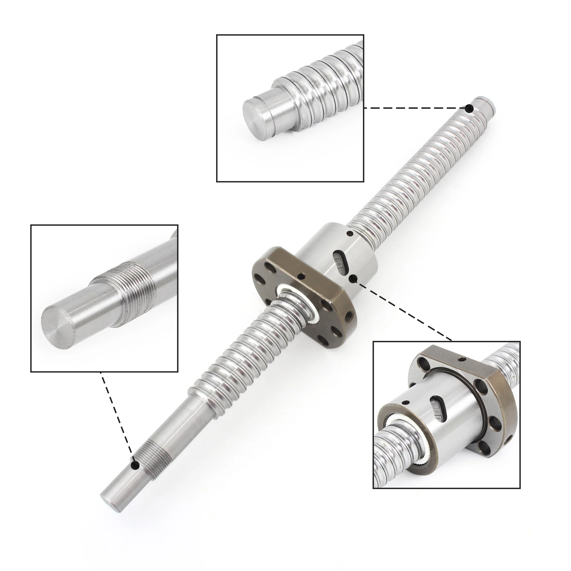 【EU Stock】SFU / RM 1204 1605 2005 Ballscrew Rolled C7 Ball Screw + Ballnut + BK BF End support+ Ball Nut Housing CNC Part