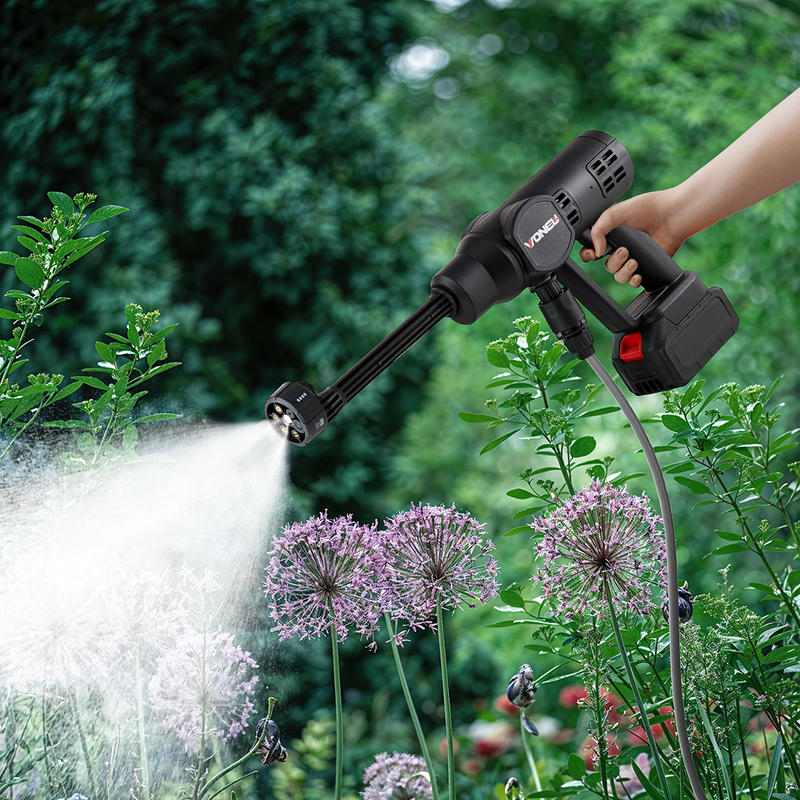 【Breeins】Electric Cordless High Pressure Car Wash Gun Washer Supplies Foam Generator Spray Cleaner Car Wash Cleaning Machine
