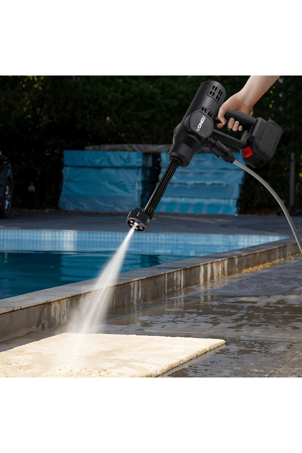 【Breeins】Electric Cordless High Pressure Car Wash Gun Washer Supplies Foam Generator Spray Cleaner Car Wash Cleaning Machine