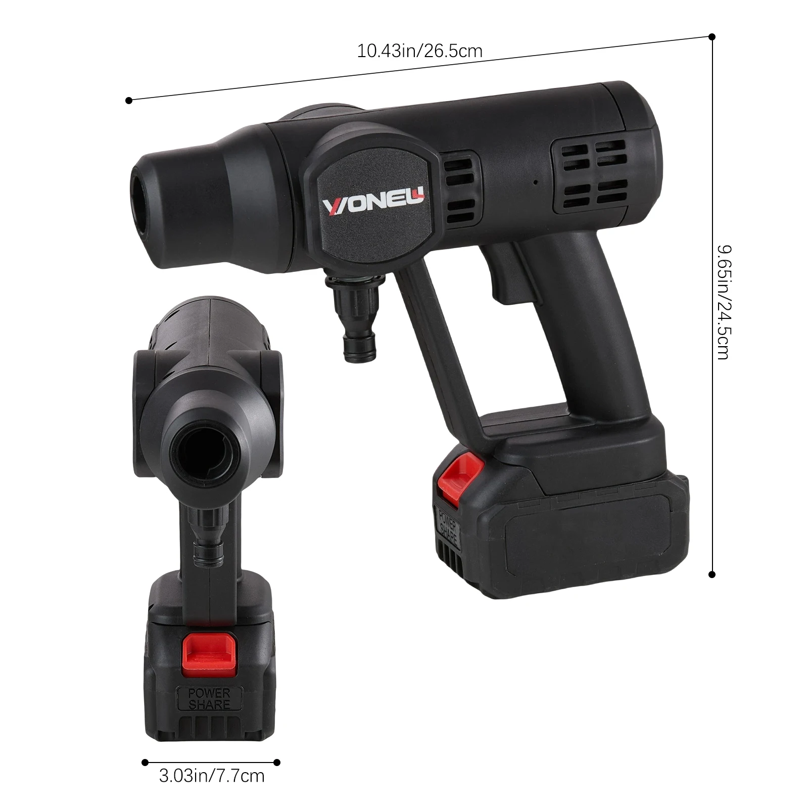 【Breeins】Electric Cordless High Pressure Car Wash Gun Washer Supplies Foam Generator Spray Cleaner Car Wash Cleaning Machine