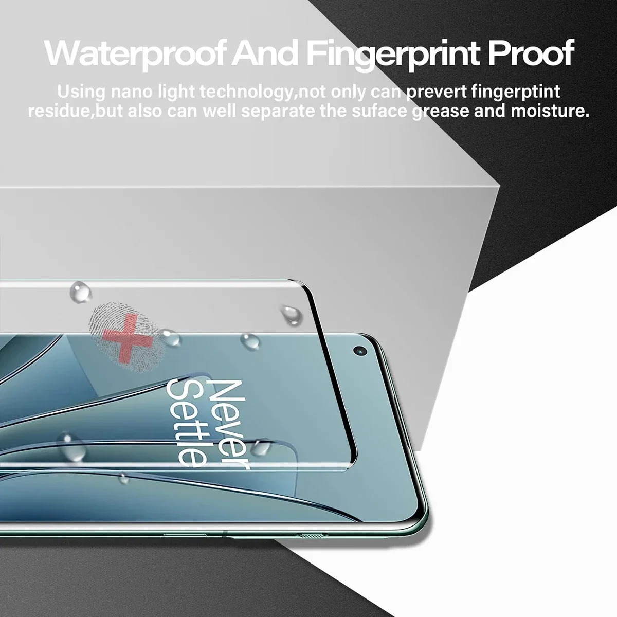 2/4Pcs 9H Curved Four Sides Glue Tempered Glass For OnePlus 10 Pro HD Screen Protector Film