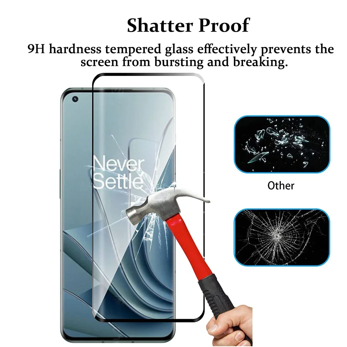 2/4Pcs 9H Curved Four Sides Glue Tempered Glass For OnePlus 10 Pro HD Screen Protector Film
