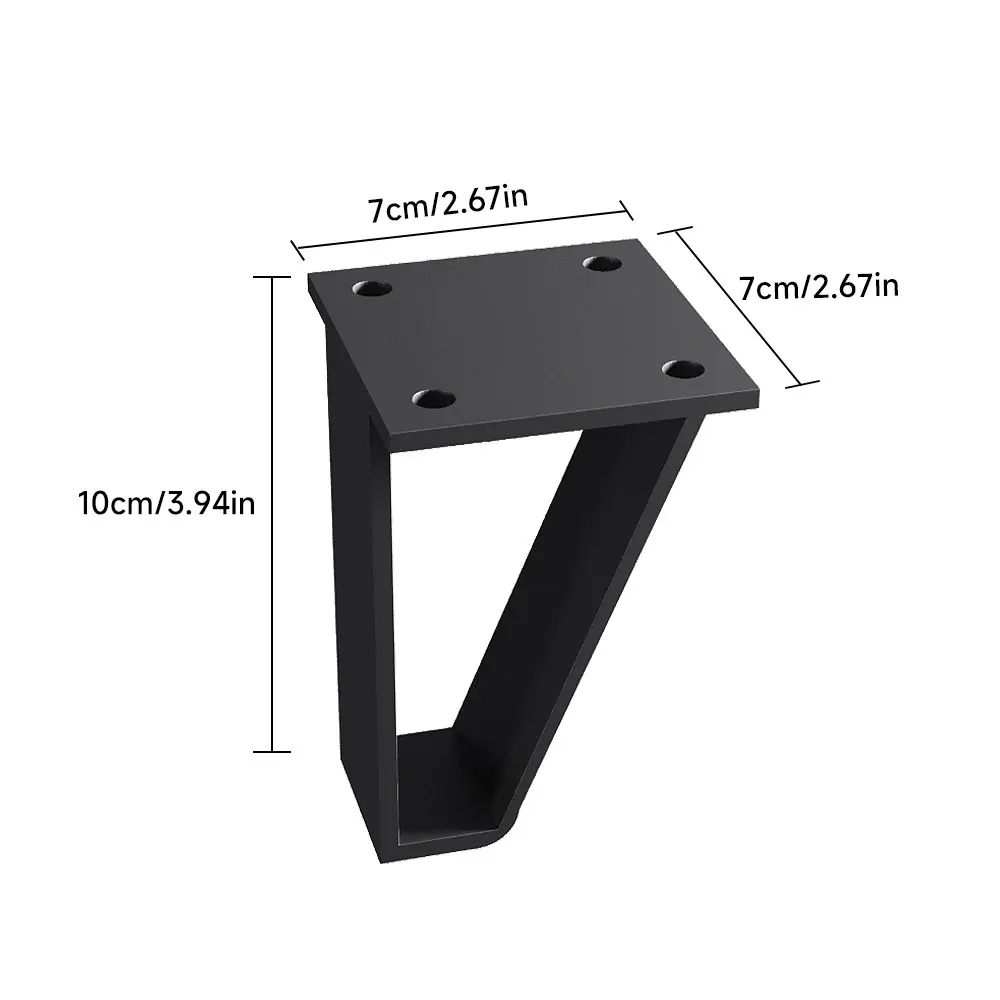 Voltsify Set of 4 Metal Trapezoid Furniture Legs Home DIY Accessories