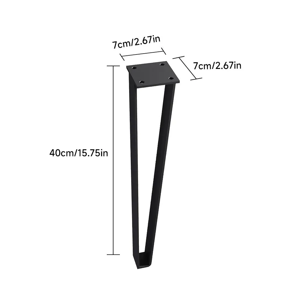 Voltsify Set of 4 Metal Trapezoid Furniture Legs Home DIY Accessories
