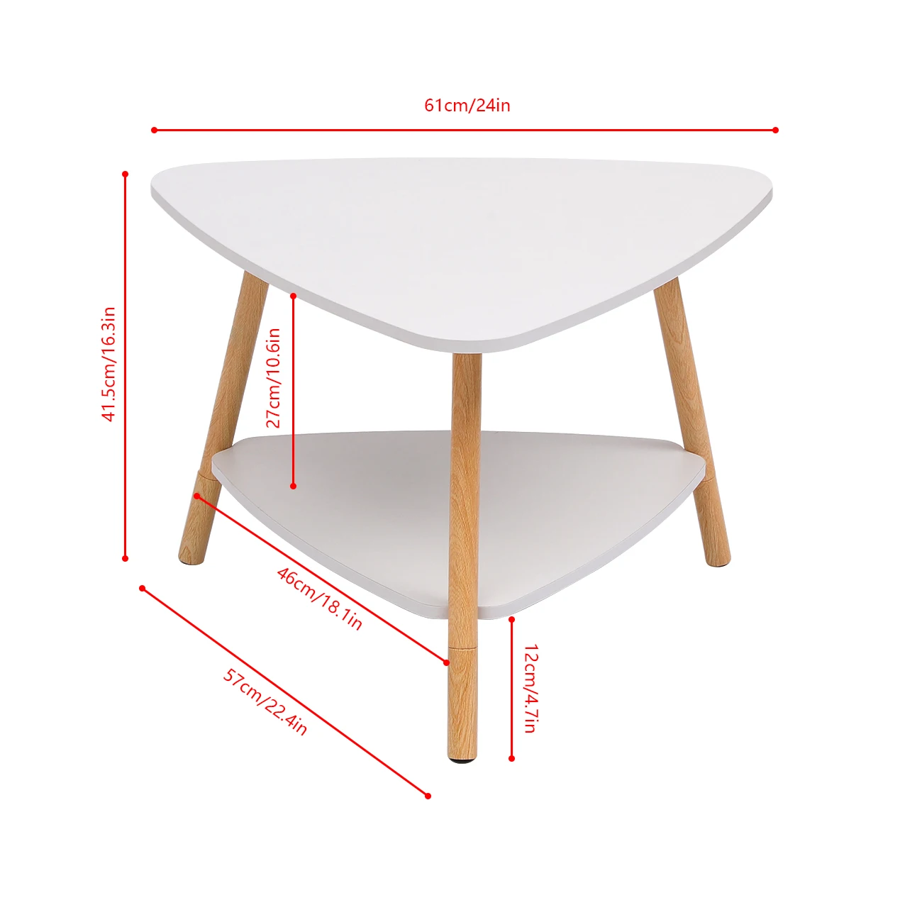 BonChoice Simple Coffee Table Sofa Side Table for Living Room, Modern End Table Bedside Tables Dinner Table Wooden