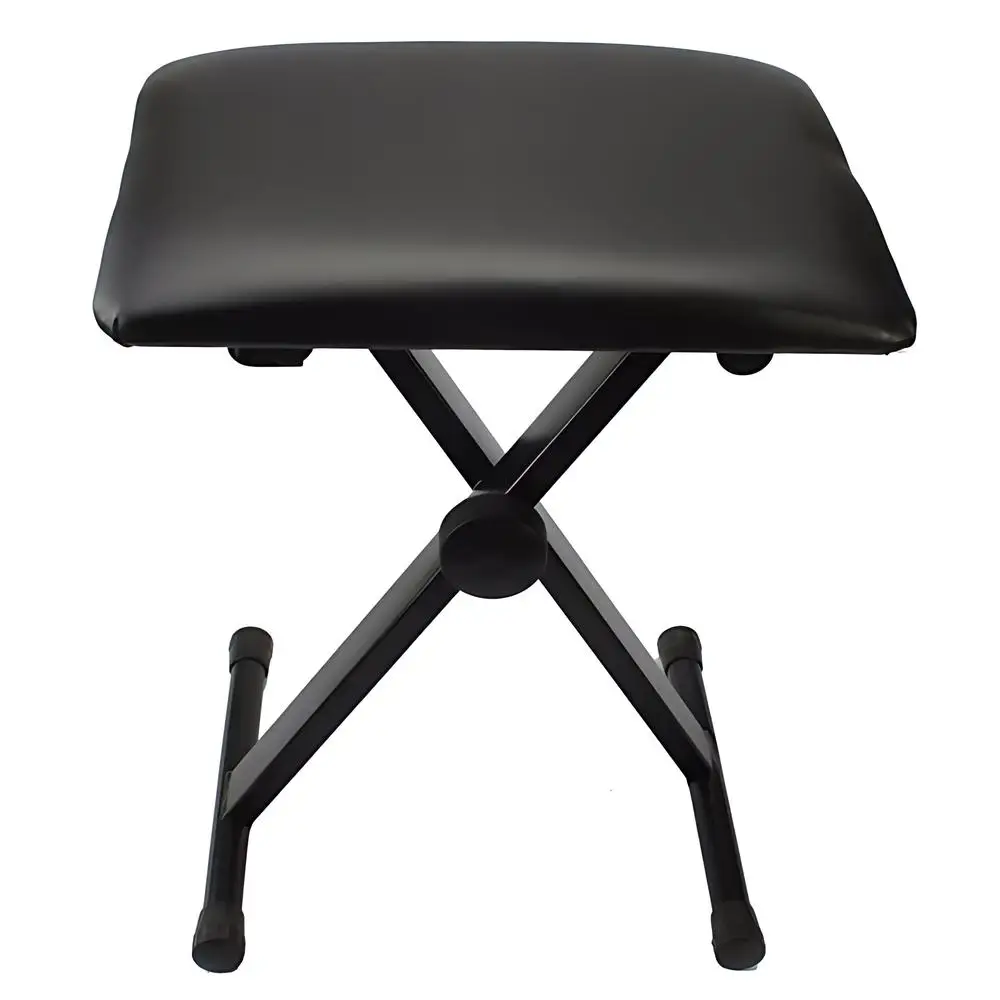 X-Style Keyboard Bench Electronic Piano Stool Height Adjustable Foldable With Anti-Slip Rubber Soft and comfortable, Black