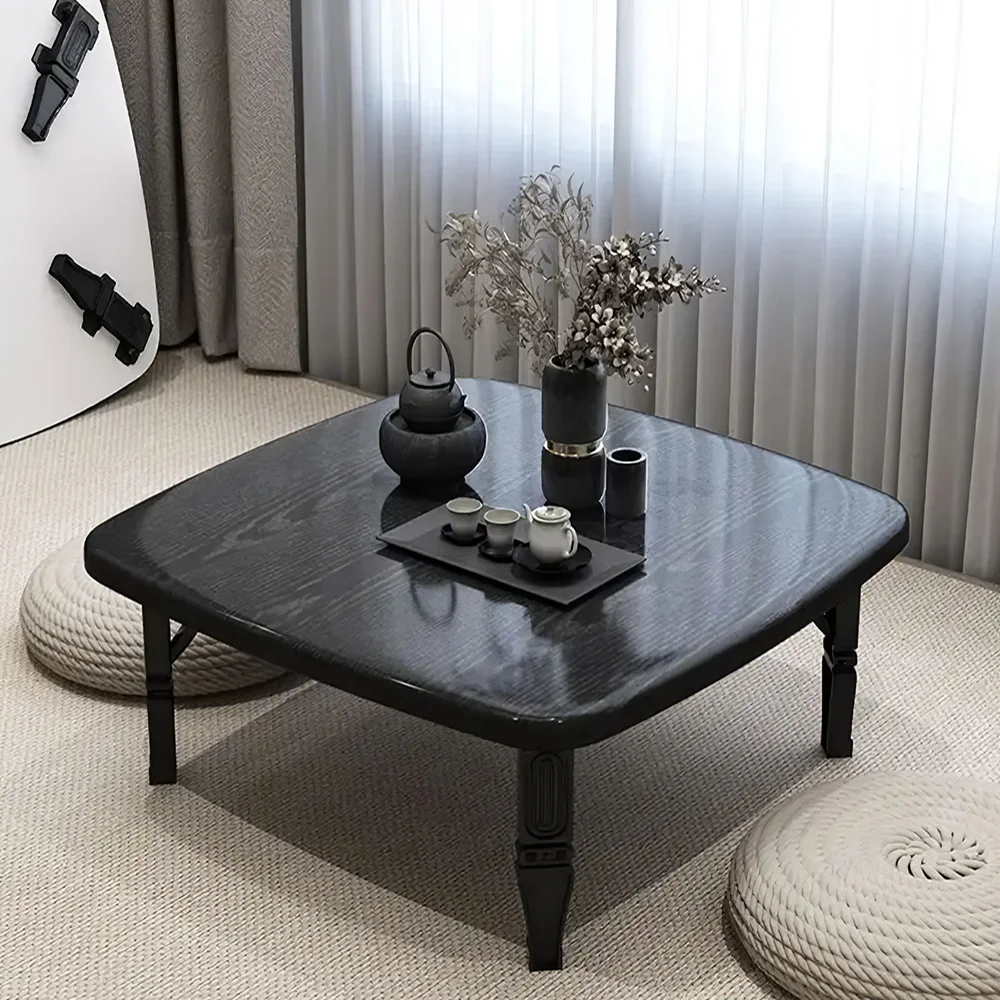 Modern multifunctional wooden folding coffee table dining table, retro square dining table