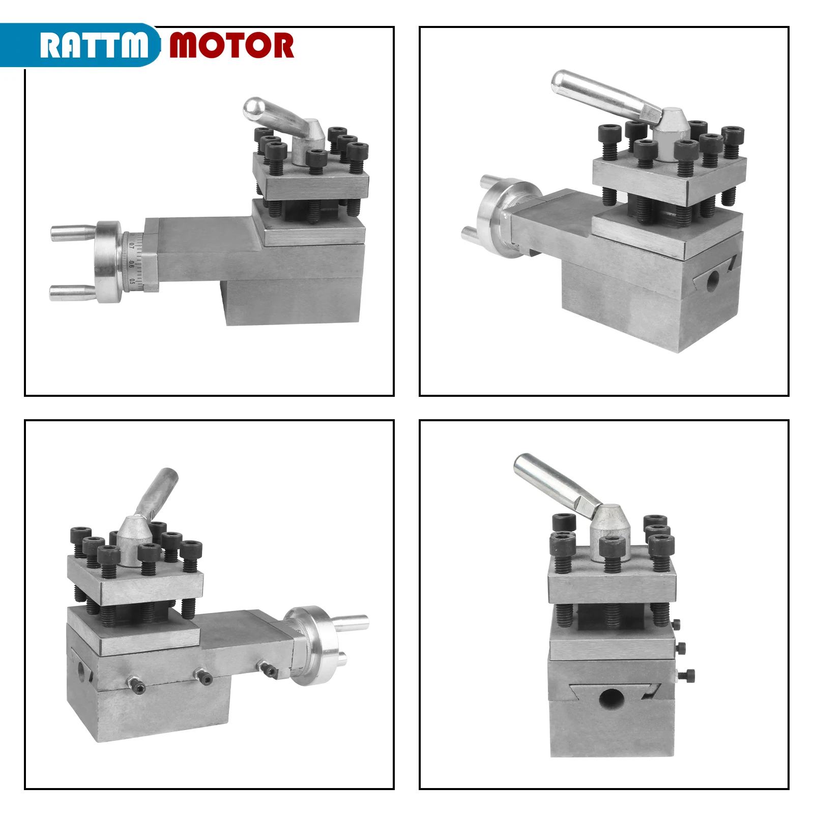 【EU】 Lathe Turning Tool Holder Machine Tool Slide Rest Compound Rest Assembly For WM210V-208A BHC210 HS210 JY210V CTC210