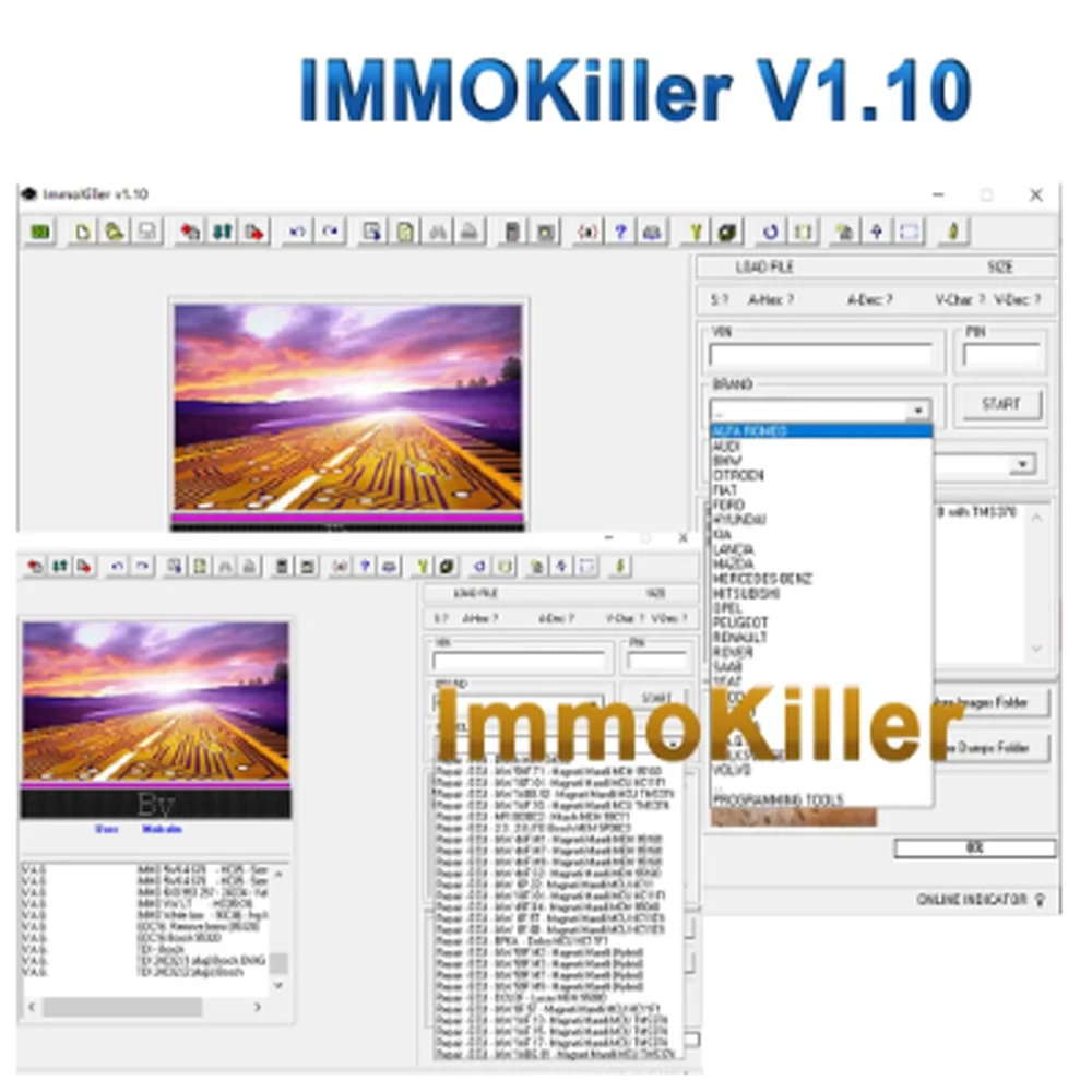 2025 New ImmoKiller V1.10 IMMO off Software V1.1 ECU Programmer Tool for Car Repair Immobilizer Passing Tool