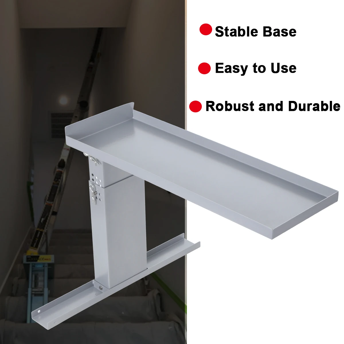 Ladder Leveler Ladder Leg Stabilizer Stair Leveling Extension Tool Security Stair Aide Foldable Design Corrosion Resistance