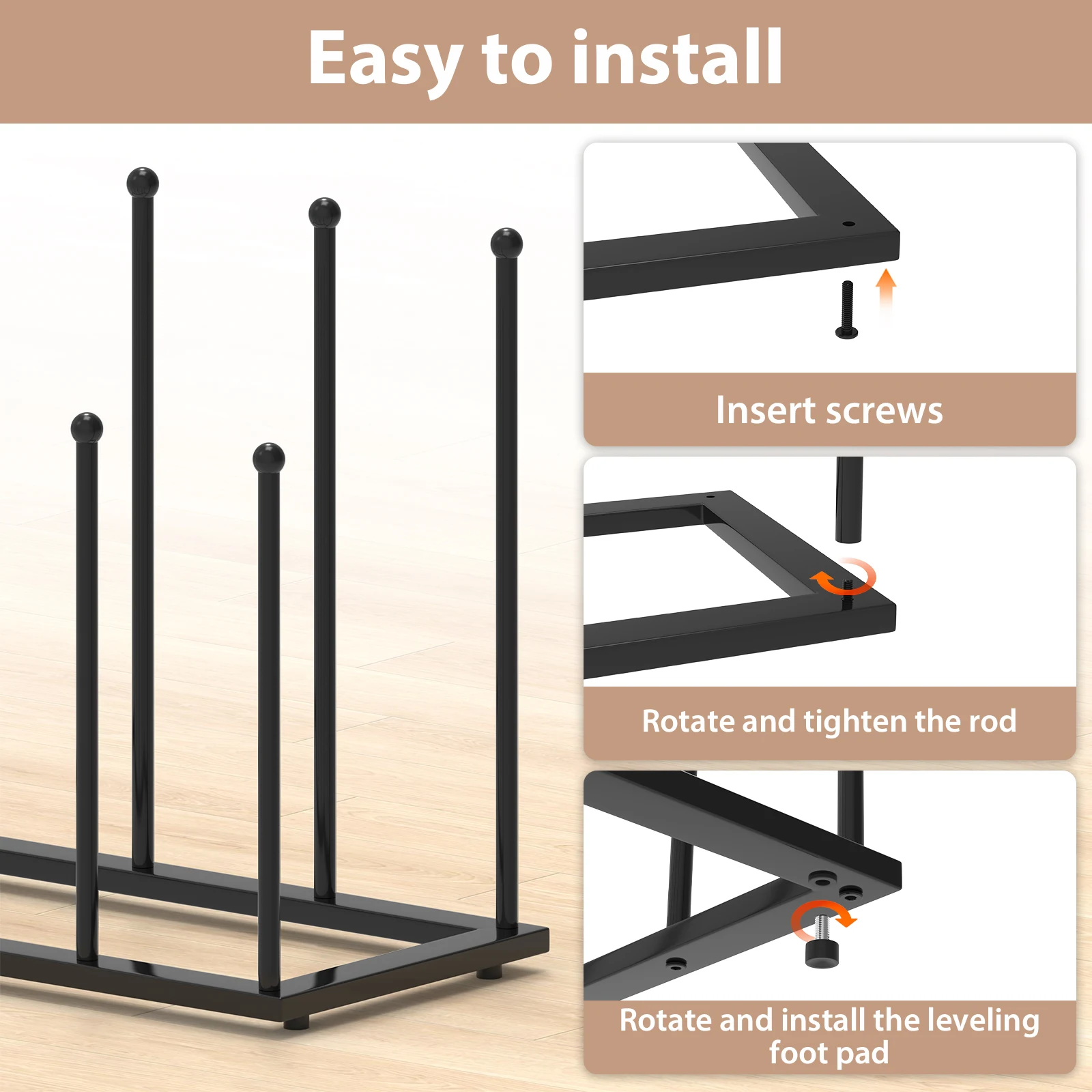 Shoe Rack Boot Storage Free Standing, 71x25x43cm Pirate Boots Stand 6 Pair Wellington Boot Holder, for Indoor/Outdoor Use