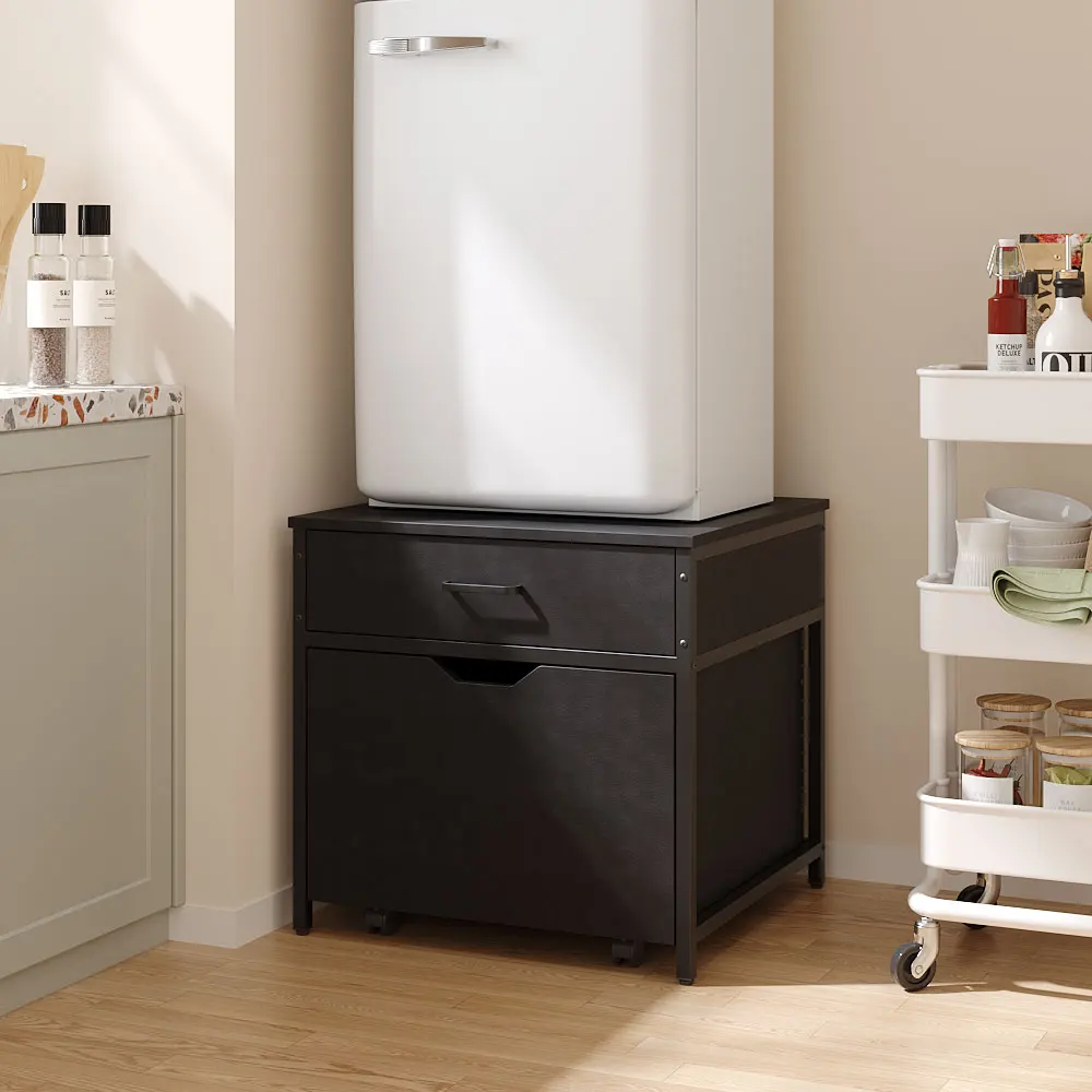 【Breeins】Mini Fridge Stand with Storage Livingroom Kitchen Display
