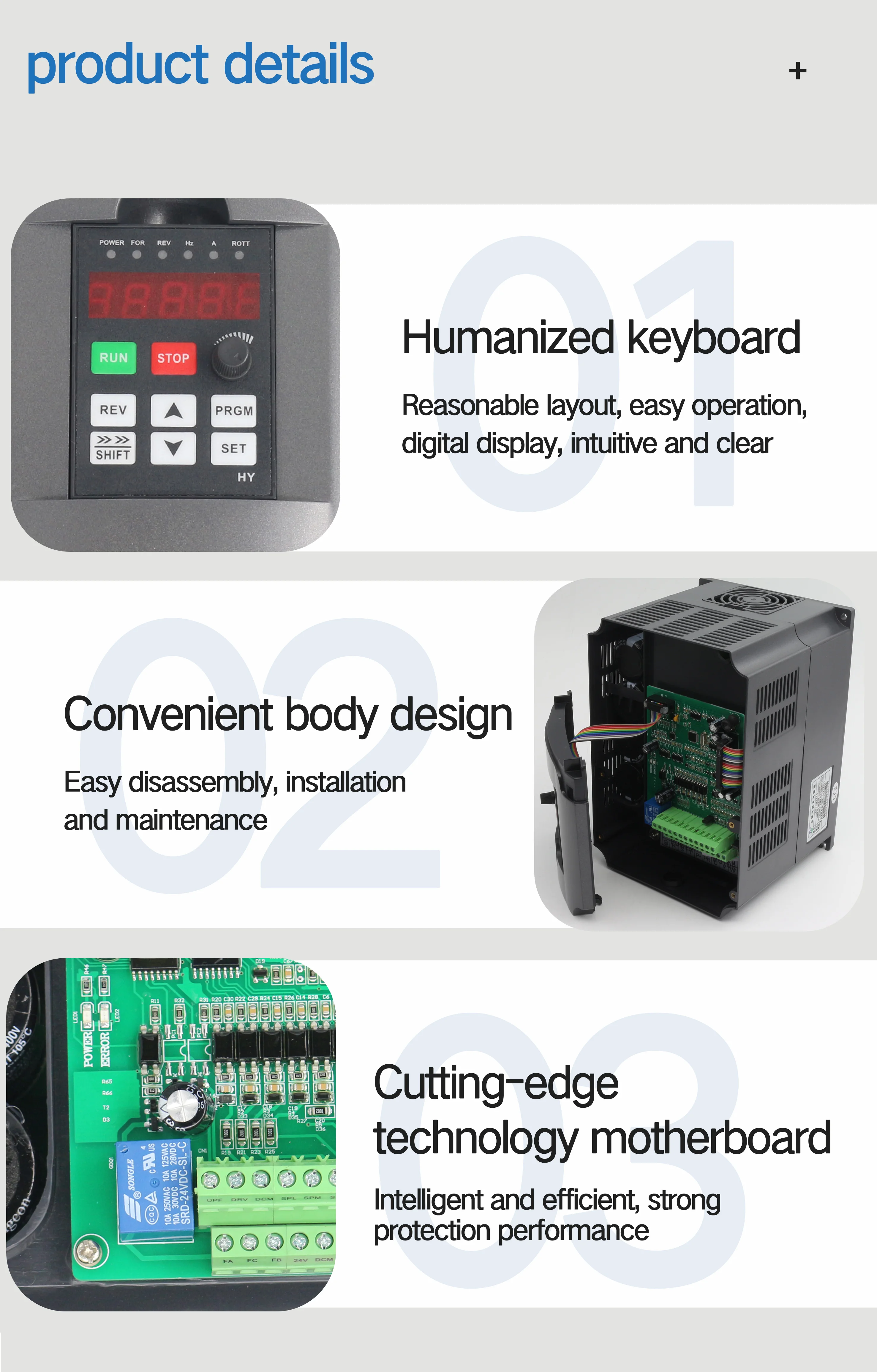 【EU Stock】220V/380V HY Variable Frequency Drive Converter 2.2KW/3KW/4KW 400Hz For CNC Spindle Motor Driver Speed Controller