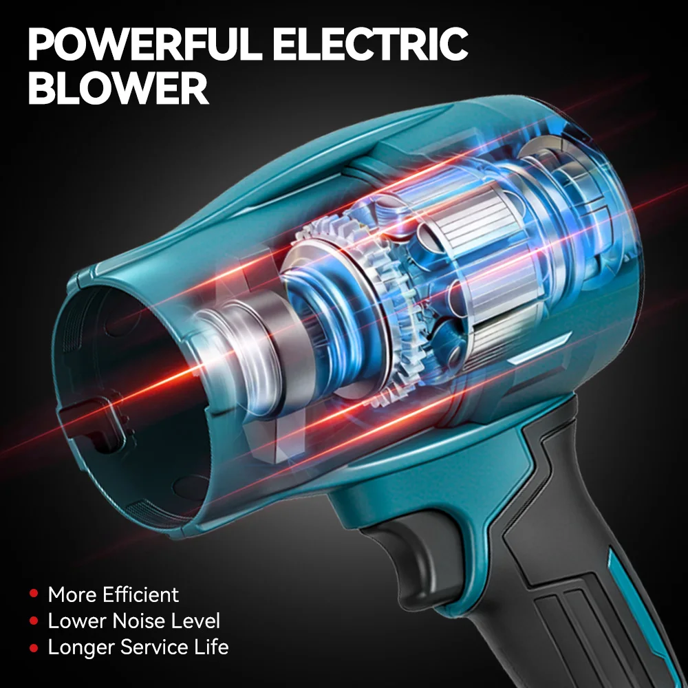 ONEVAN 300000RPM 350M/S Brushless Electric Turbo Blowers Jet Fan Handheld Leaf Dust Blowing Tool for Makita 18V Battery Pin