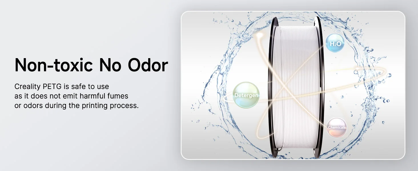 CREALITY CR-PETG Filament 1.75mm 1.0kg Eco-friendly Odorless and Non-toxic High Stability Moisture Resistance for FDM Printers