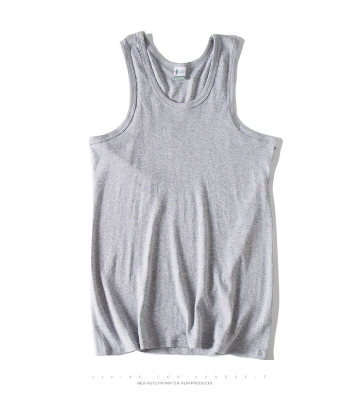 Hot Sale 3pcs / 100% Cotton Mens Sleeveless Tank Top Solid Muscle Vest Undershirts O-neck Gymclothing Tees Whorl Tops