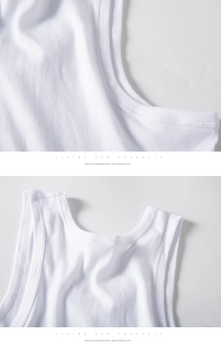 Hot Sale 3pcs / 100% Cotton Mens Sleeveless Tank Top Solid Muscle Vest Undershirts O-neck Gymclothing Tees Whorl Tops