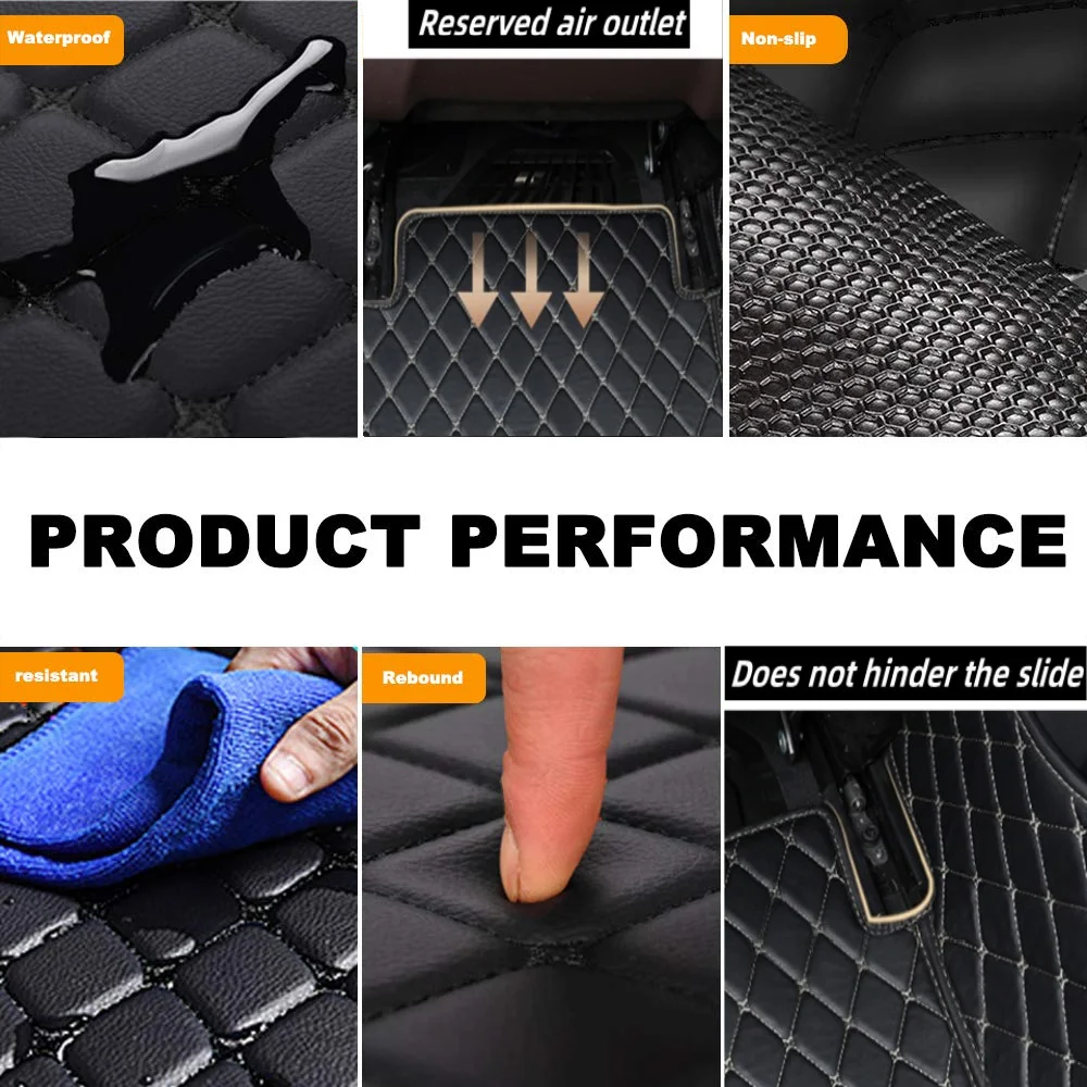 Car Floor Mats for Mitsubishi Eclips Cross 2017-2019 All-Weather Waterproof Interior Details Accessories