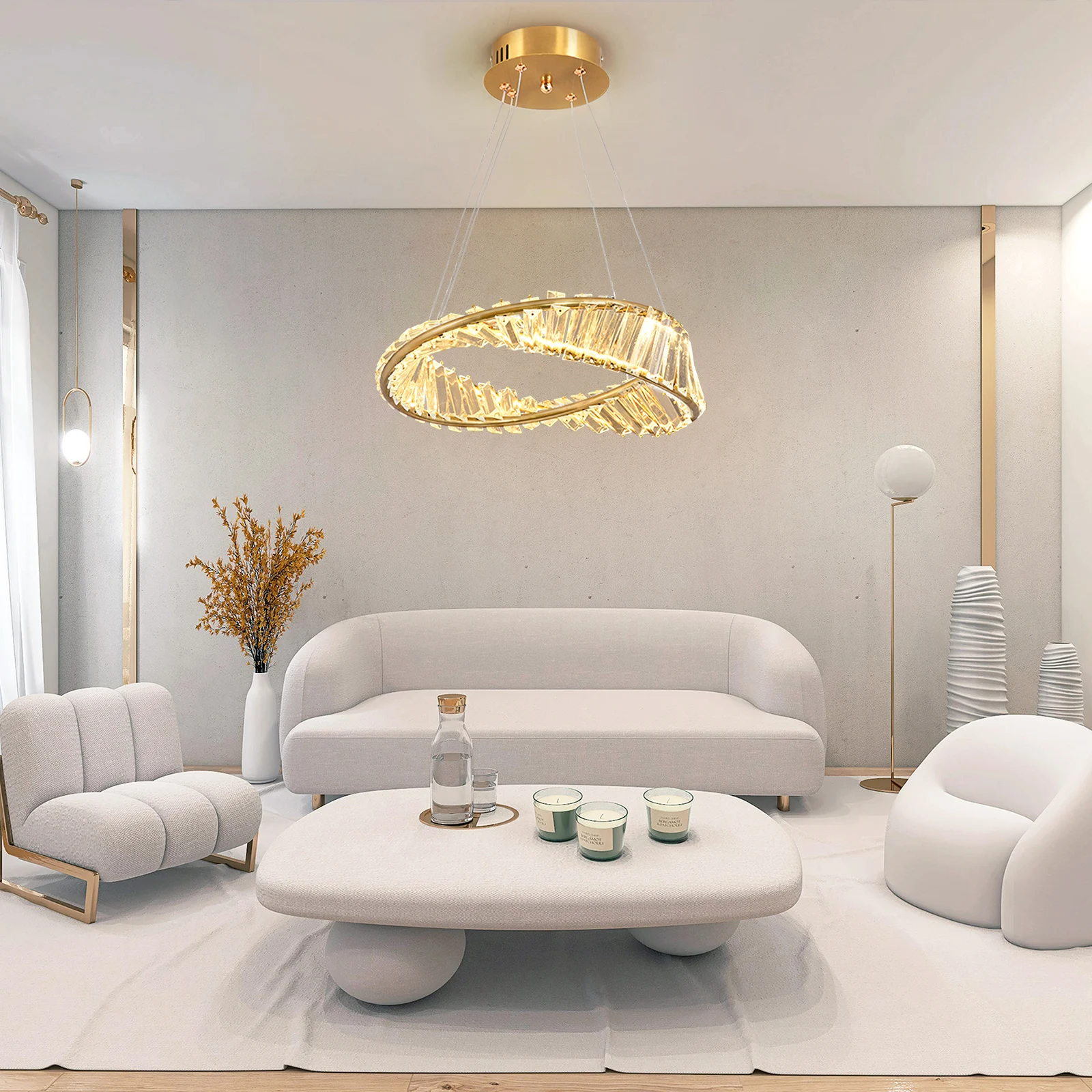 Gold Crystal Ceiling Chandelier Decoration Home Hanging Chandelier Living Room Led Ceiling Lamps Modern Lighting Pendants