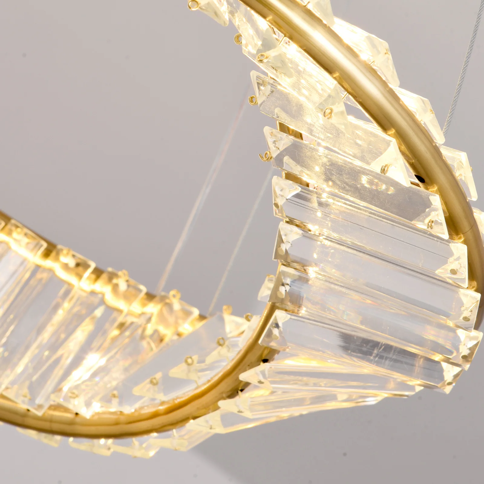 Gold Crystal Ceiling Chandelier Decoration Home Hanging Chandelier Living Room Led Ceiling Lamps Modern Lighting Pendants
