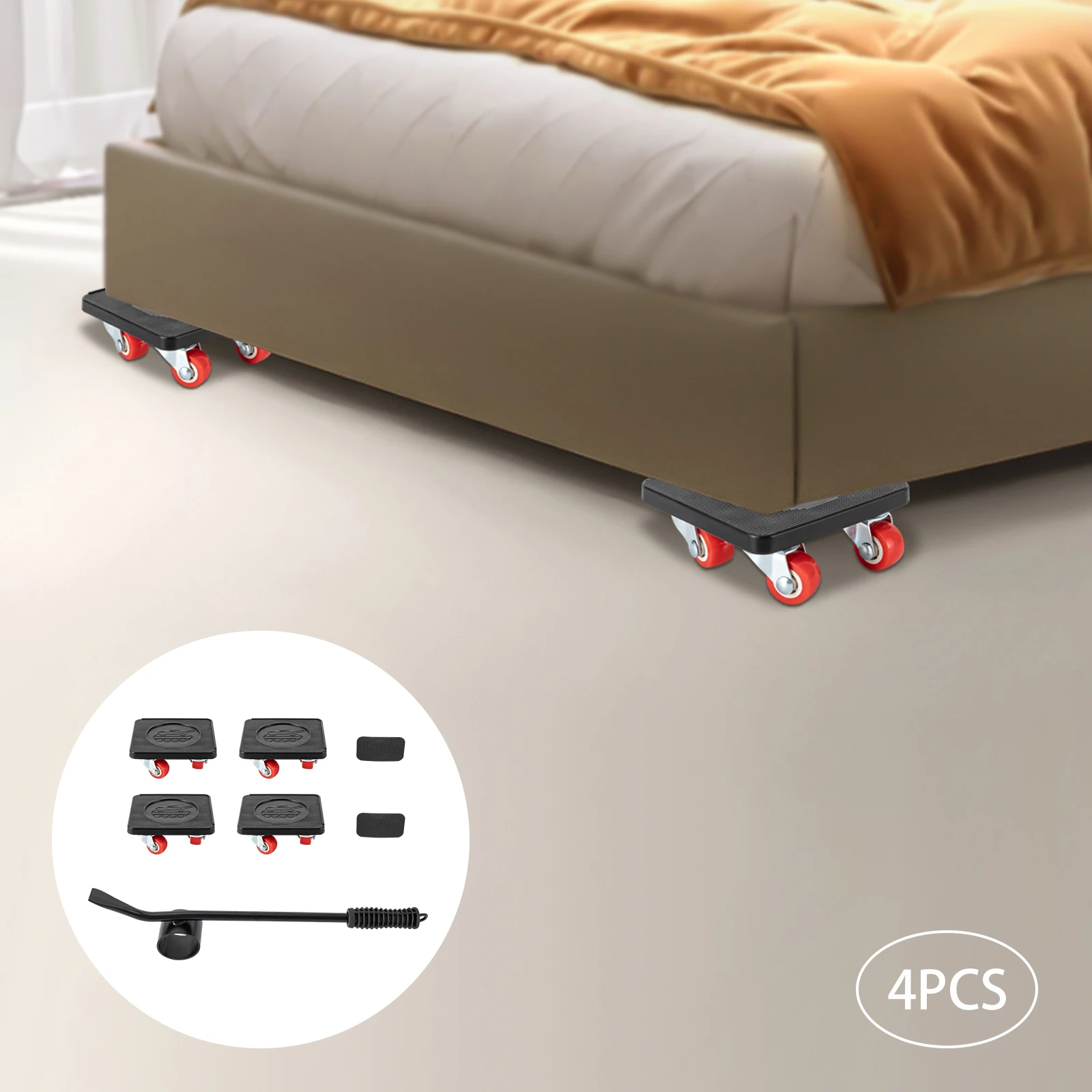 4Pcs Professional Furniture Transport Lifter Tool Set 360° Rotating Stuffs Moving Hand Tools Set Furniture Mover