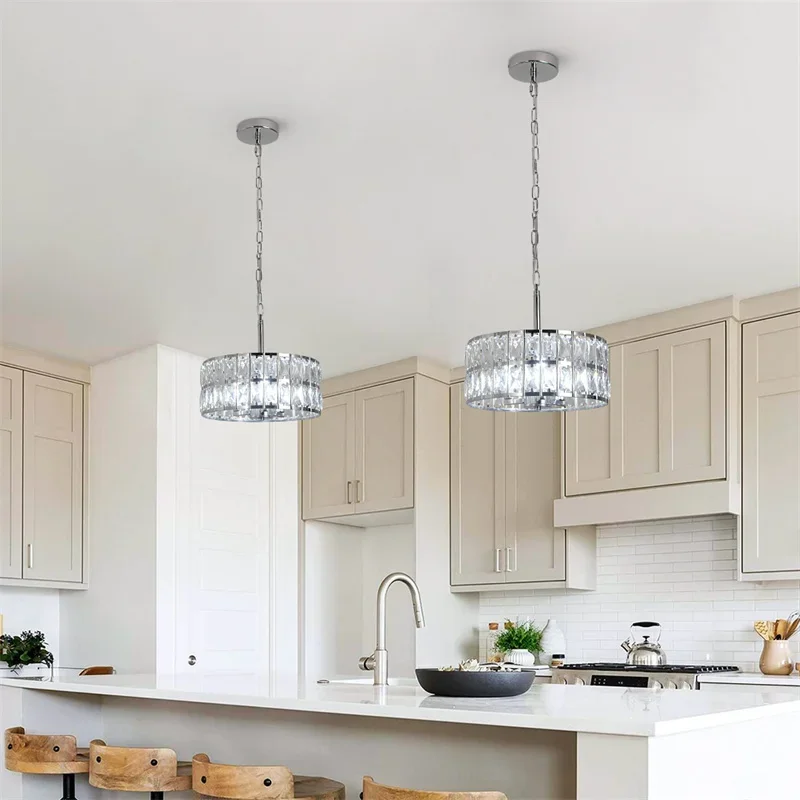 VETRULUS Modern K9 Crystal Pendant Light Nordic Chandelier Bedroom Hanging Lamp Retro Luxury Kitchen Dining Table Plafon Ceiling