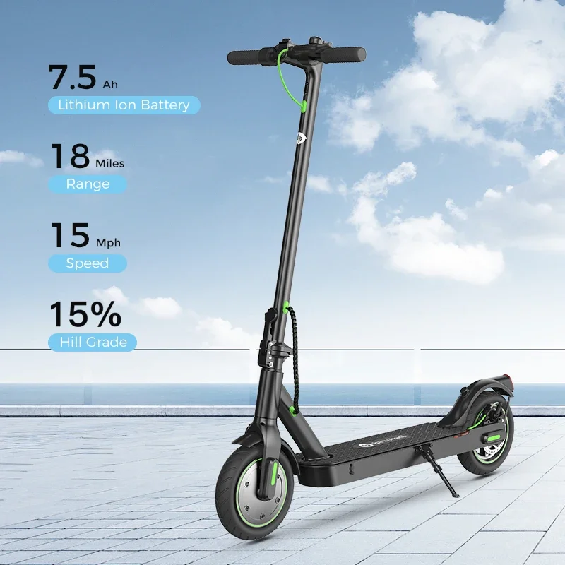 Isinwheel S9 Pro adult E-scooter, 350W motor, 36V 7.5Ah, folding Escooter, 8.5-inch tires, urban Electric scooter