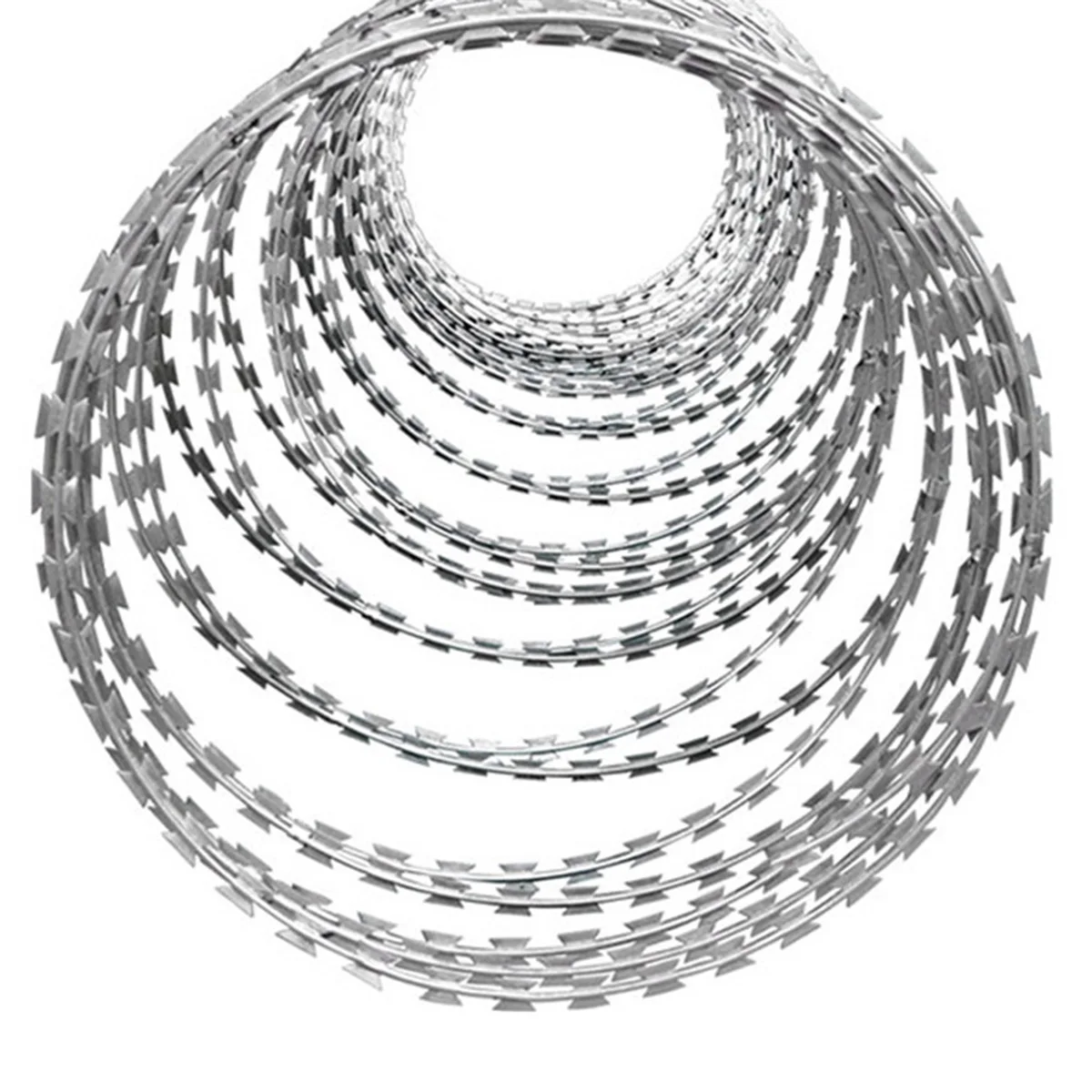 20m Blade Barbed Wire Stainless Steel Anti-theft Welding Blade Barbed Wire Wall Anti Climbing Isolation Protective Net