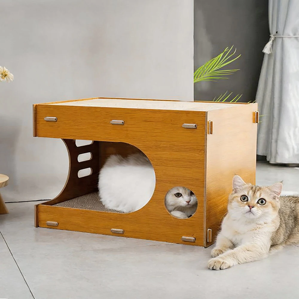 Tieker pet cat house cat scratching board corrugated paper four seasons universal cat bed detachable cat bed