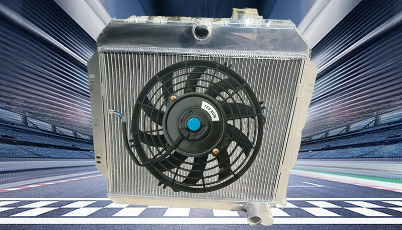 Aluminum radiator + fan For Chevy / GM Pickup Truck Manual MT 1960-1962 60 61 62 1960 1961 1962