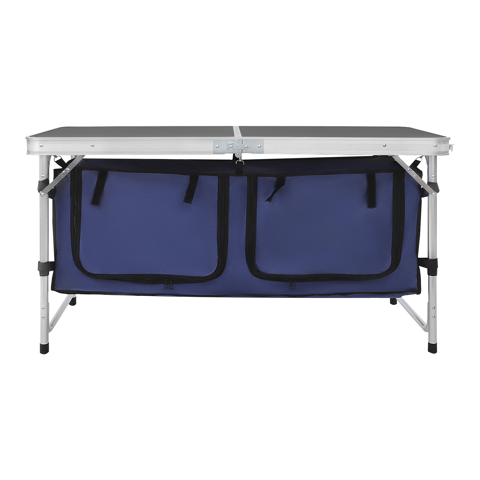 3-Height Adjustable Folding Camping Table, Aluminum Alloy Lightweight Picnic Tables with Storage Bags for Outdoor Picnic BBQ