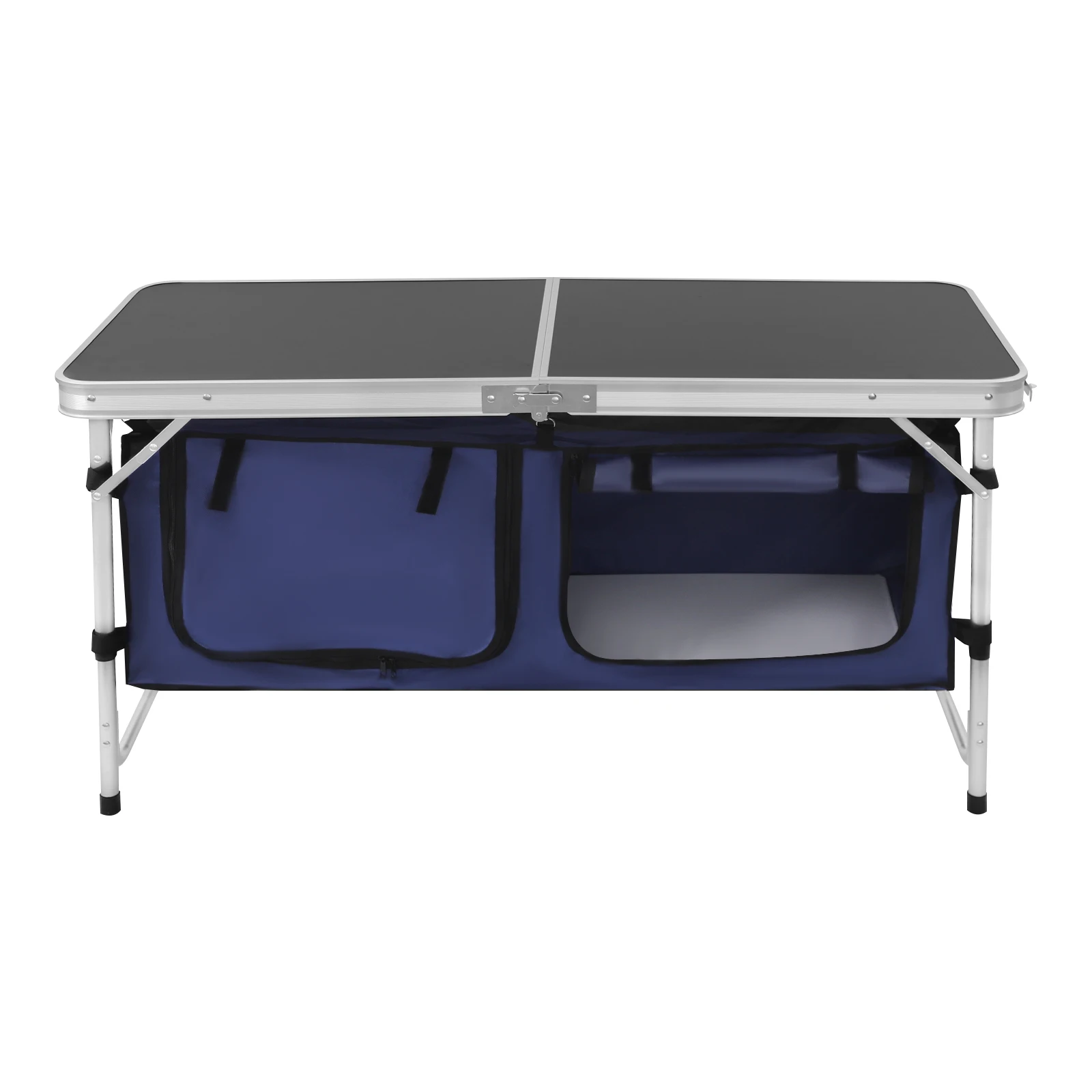 3-Height Adjustable Folding Camping Table, Aluminum Alloy Lightweight Picnic Tables with Storage Bags for Outdoor Picnic BBQ