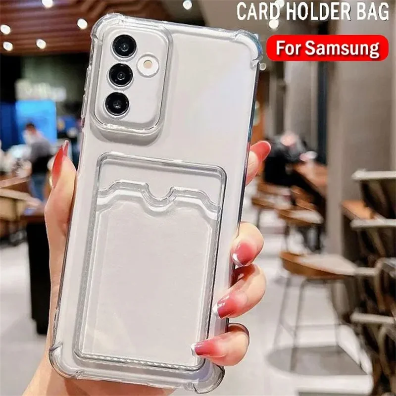 Clear Wallet Case for Samsung Galaxy A56 A55 A36 A26 A16 5G Card Cases Galaxy A54 A35 A25 A15 A34 A24 A14 A53 A33 A23 A52 Cover