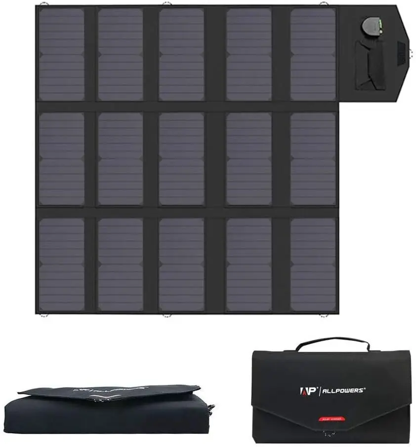 ALLPOWERS SP012 100W 18V 12V Portable Solar Panel Foldable Solar Battery Charger for Laptop Travel Camping Boat RV Power Station