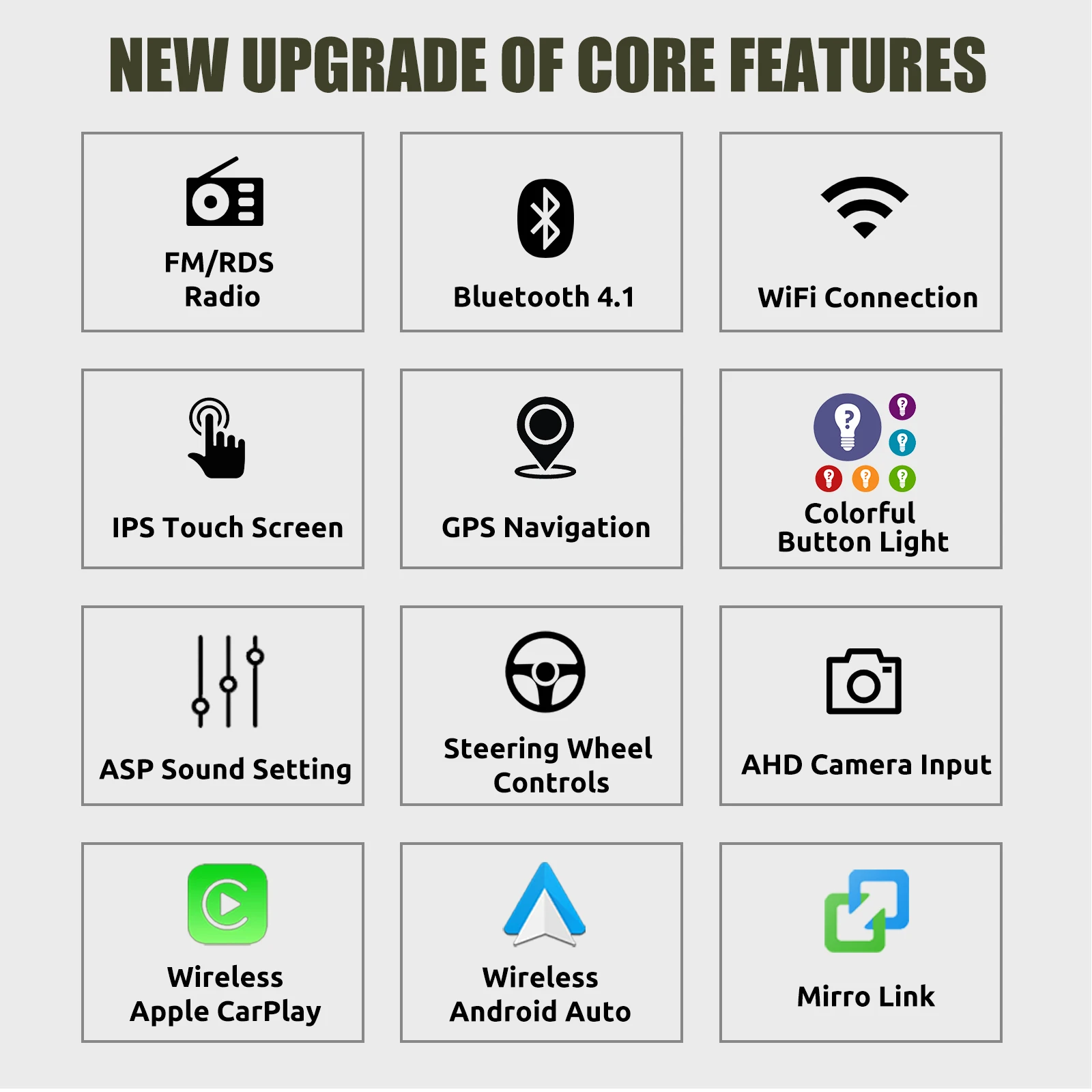 ESSGOO Android 15 4+64G Wireless CarPlay Android Auto Car Stereo For Ford Focus MK2 Tansit MK7 Car Multimedia Player