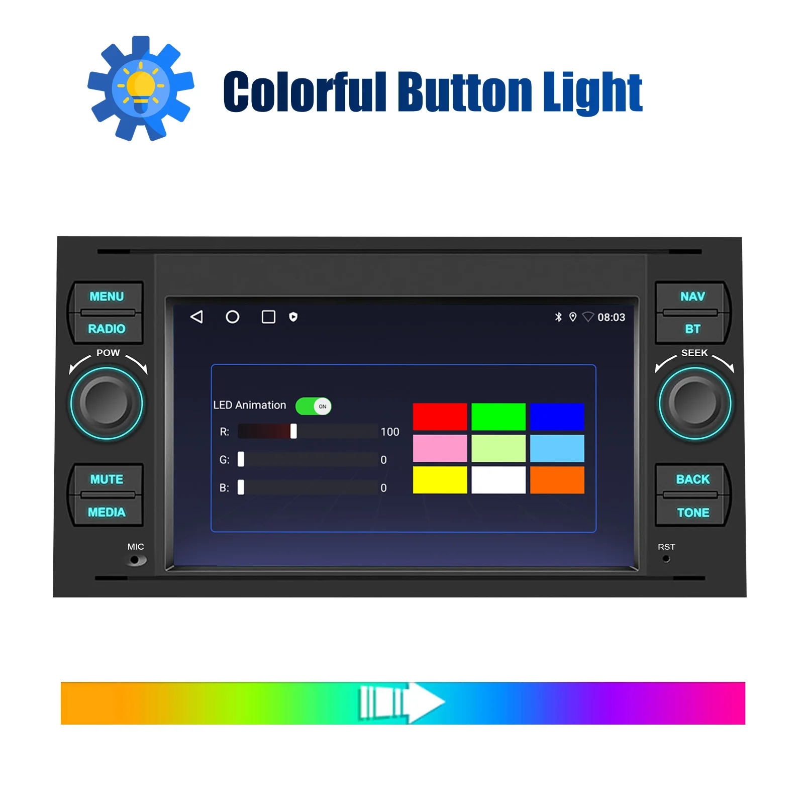 ESSGOO Android 15 4+64G Wireless CarPlay Android Auto Car Stereo For Ford Focus MK2 Tansit MK7 Car Multimedia Player