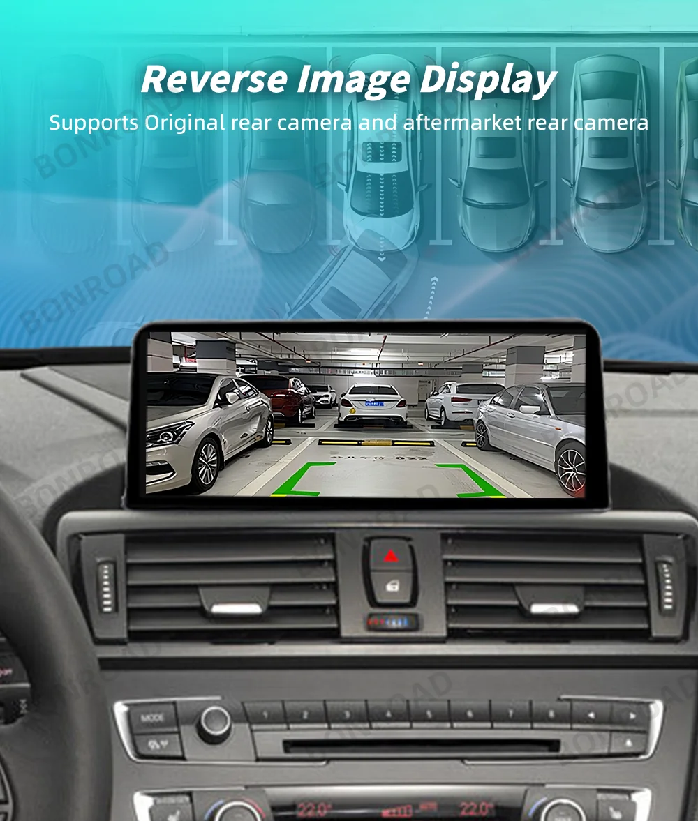 BONROAD 10.25 inch Wireless CarPlay Android Auto Airplay Autolink Mirroring Linux Audio Car Radio With Youtube For BMW 1 Series F20 F22 F23 3 Series F30 F31 F32 F33 F34 F36 GPS Navigation Multimedia Car Stereo Display Touch Screen