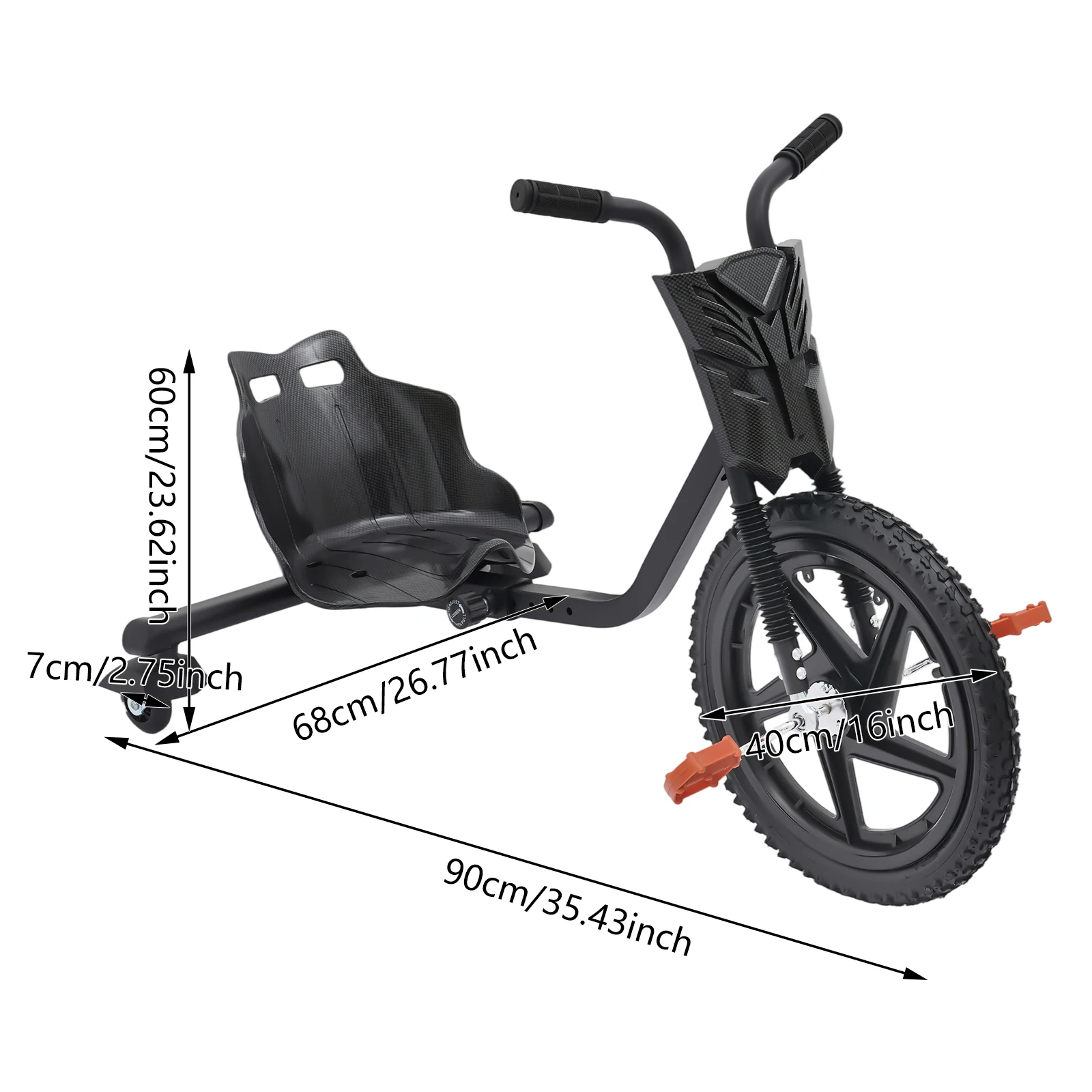 Adjustable Children’s Tricycle Treadmill with Anti-slip Pedals Multicolour Pedal Scooter for children ages 6+