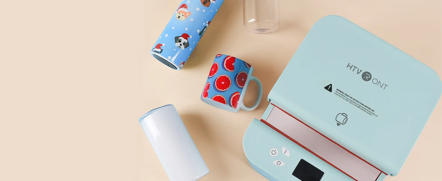 HTVRONT Auto Tumbler Heat Press Machine Professional Tumbler Press High-Security for 2.95-3.18inch Sublimation Tumblers Cups