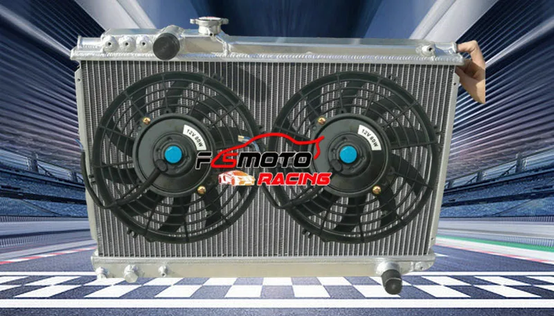 Aluminum radiator+FAN for 86-92 Toyota Supra 3.0 Turbo MA70 MK3 Soarer MZ20 7MG